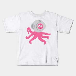 Pinky Octopus Diver Kids T-Shirt